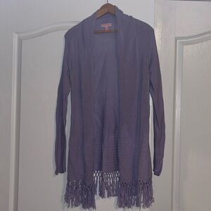 Lilly Pulitzer Purple Fringe Sweater